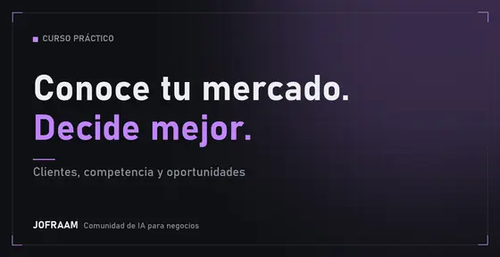 Portada del curso Cómo investigar tu mercado y competencia