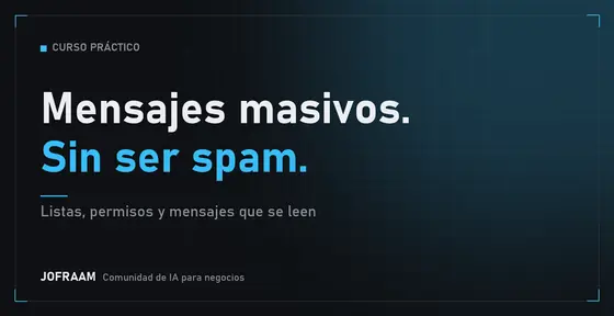 Portada del curso Cómo enviar mensajes masivos sin ser spam
