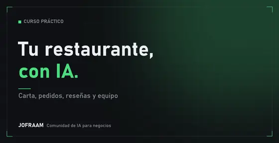 Portada del curso Cómo usar IA en tu restaurante o cafetería