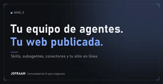 Portada del curso Equipo de agentes y publicar